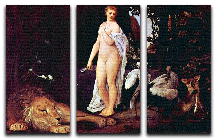 Fable by Klimt 3 Split Panel Canvas Print - Canvas Art Rocks - 1