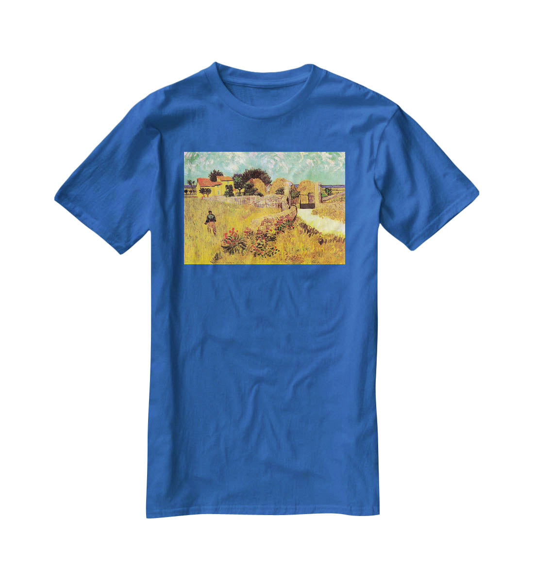 Farmhouse in Provence by Van Gogh T-Shirt - Canvas Art Rocks - 2