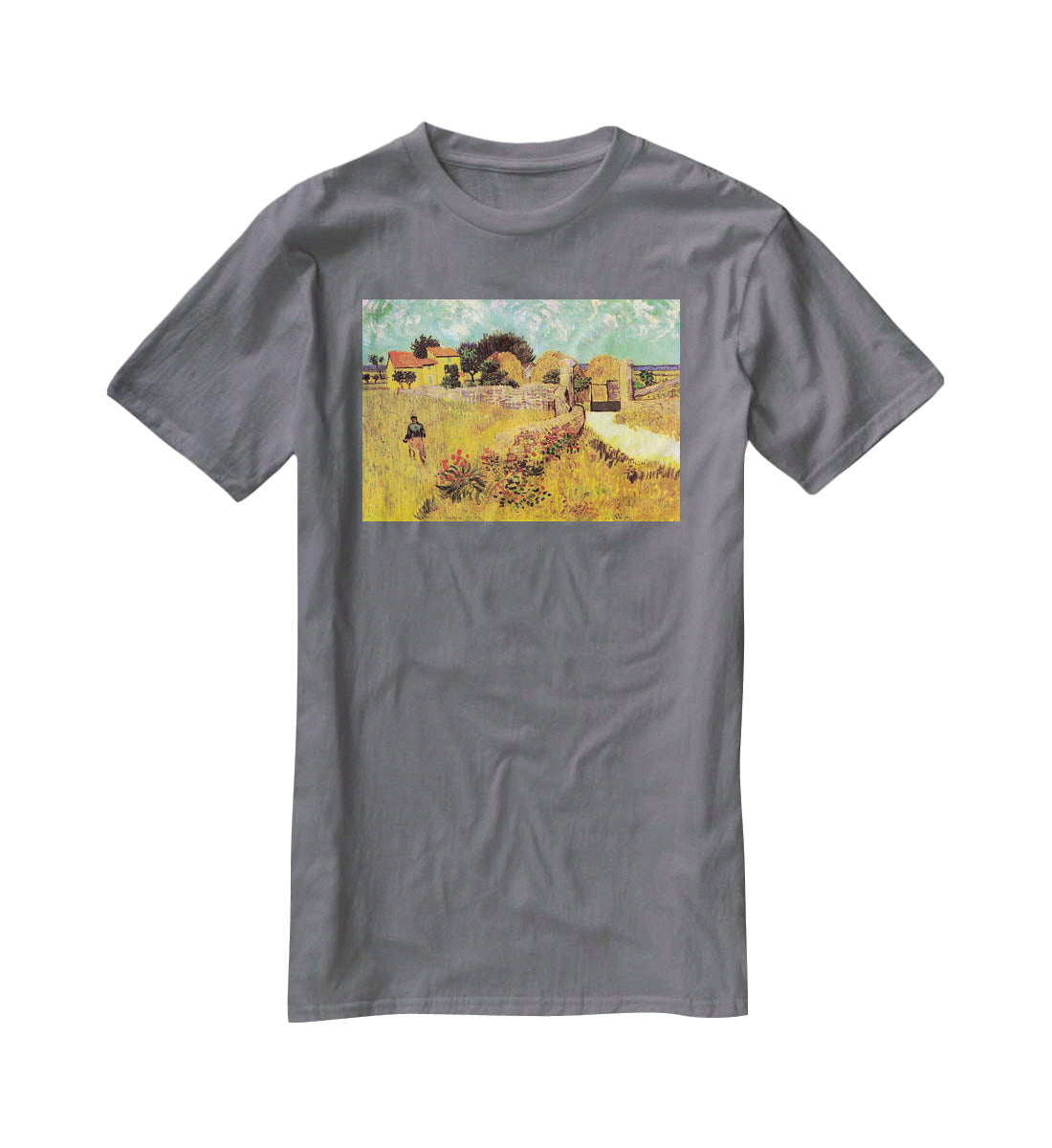 Farmhouse in Provence by Van Gogh T-Shirt - Canvas Art Rocks - 3