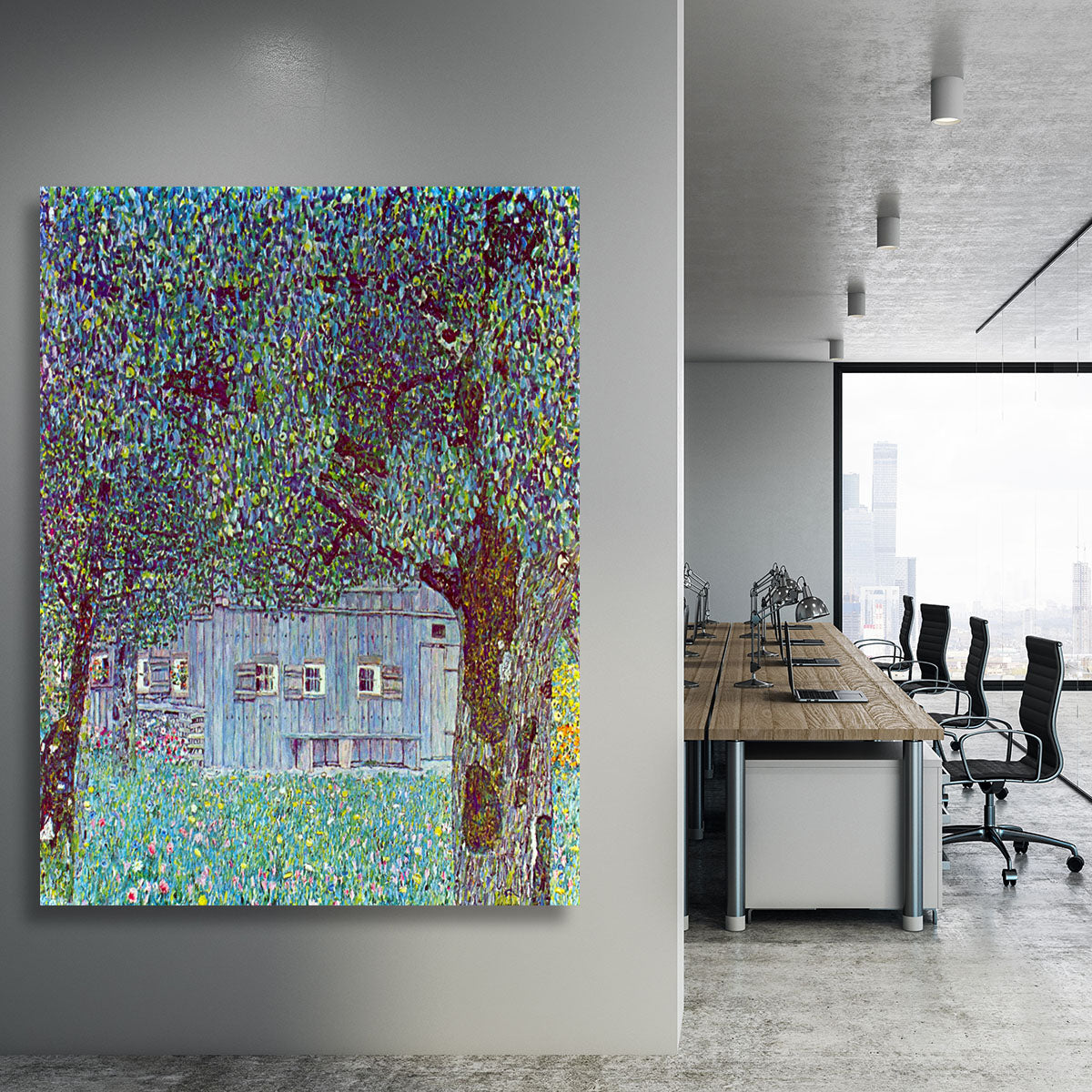 Farmhouse in Upper Austria by Klimt Canvas Print or Poster - Canvas Art Rocks - 3