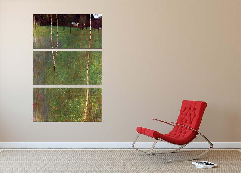 Farmhouse_lg by Klimt 3 Split Panel Canvas Print - Canvas Art Rocks - 2