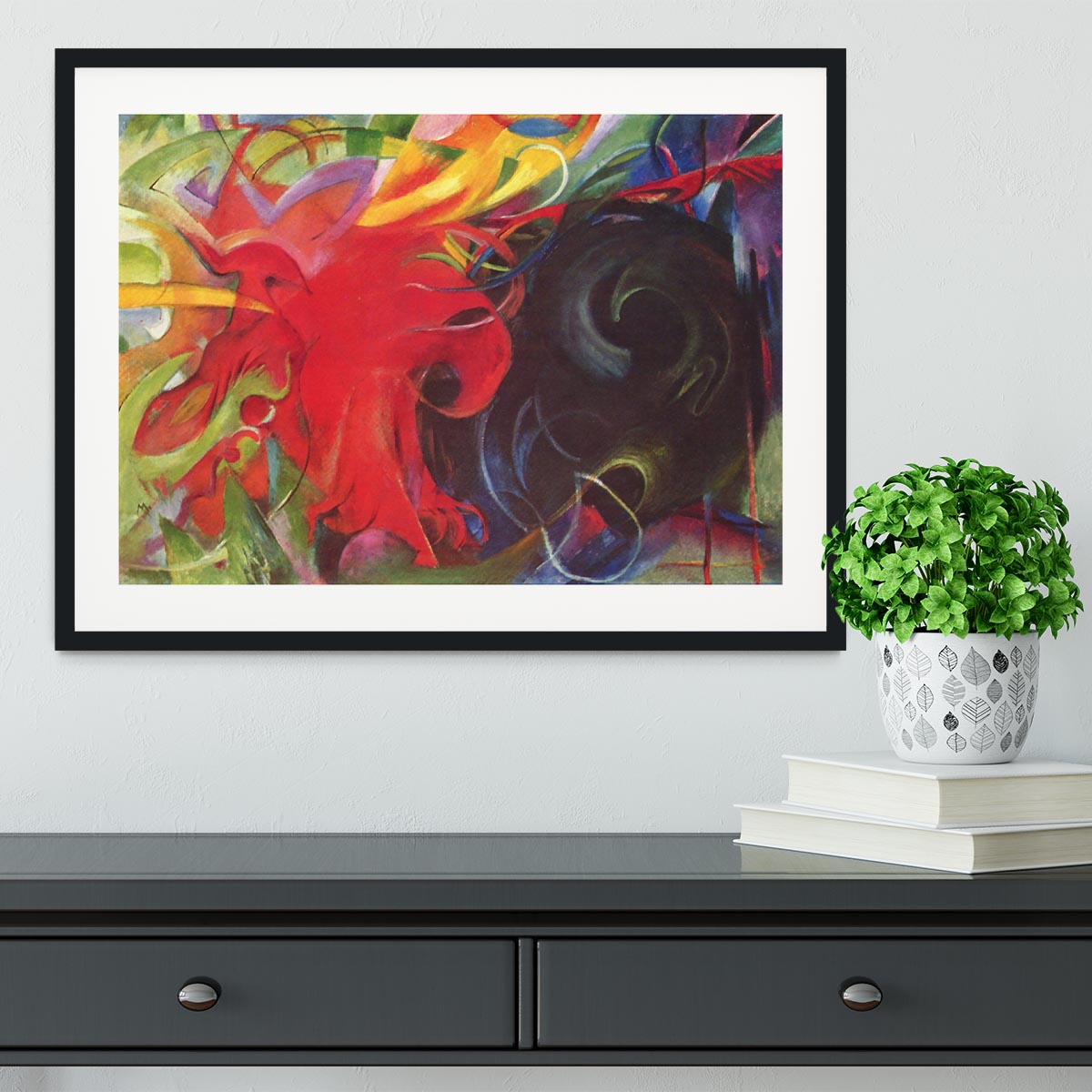 Fighting forms by Franz Marc Framed Print - Canvas Art Rocks - 1