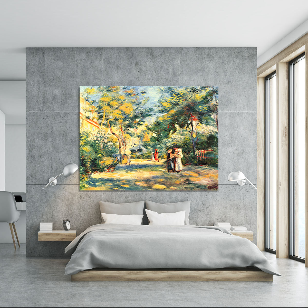 Figures in the garden by Renoir Canvas Print or Poster - Canvas Art Rocks - 5