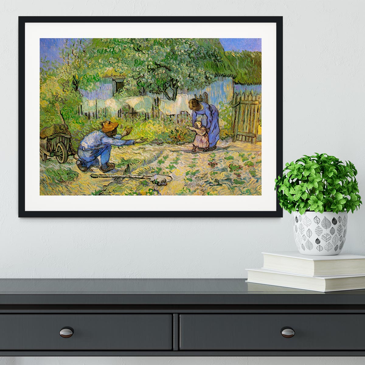 First Steps by Van Gogh Framed Print - Canvas Art Rocks - 1