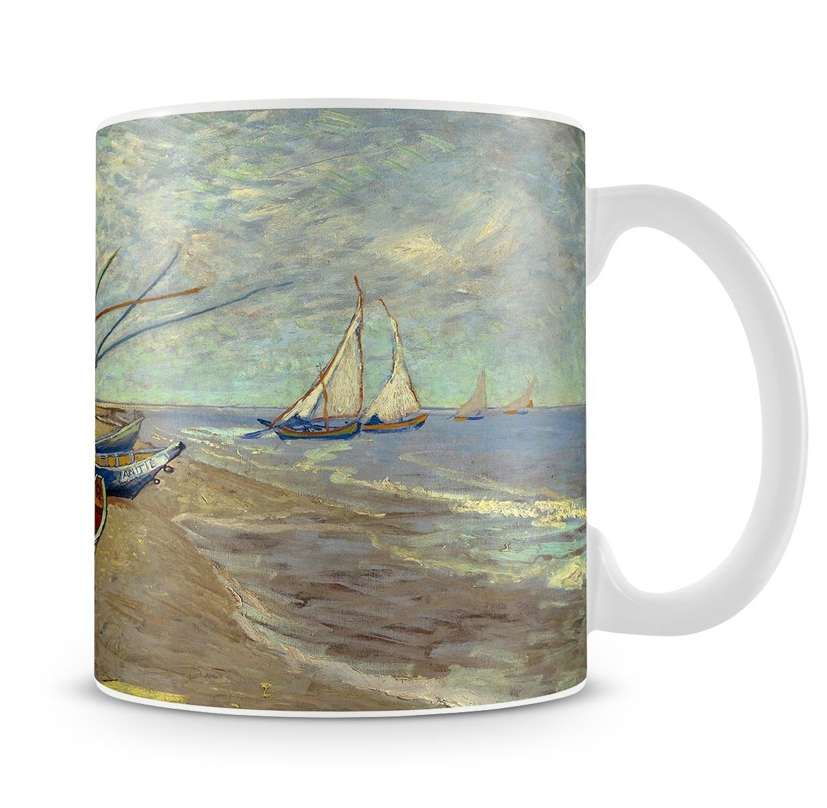 Fishing boats at Sainte Marie Mug - Canvas Art Rocks - 4