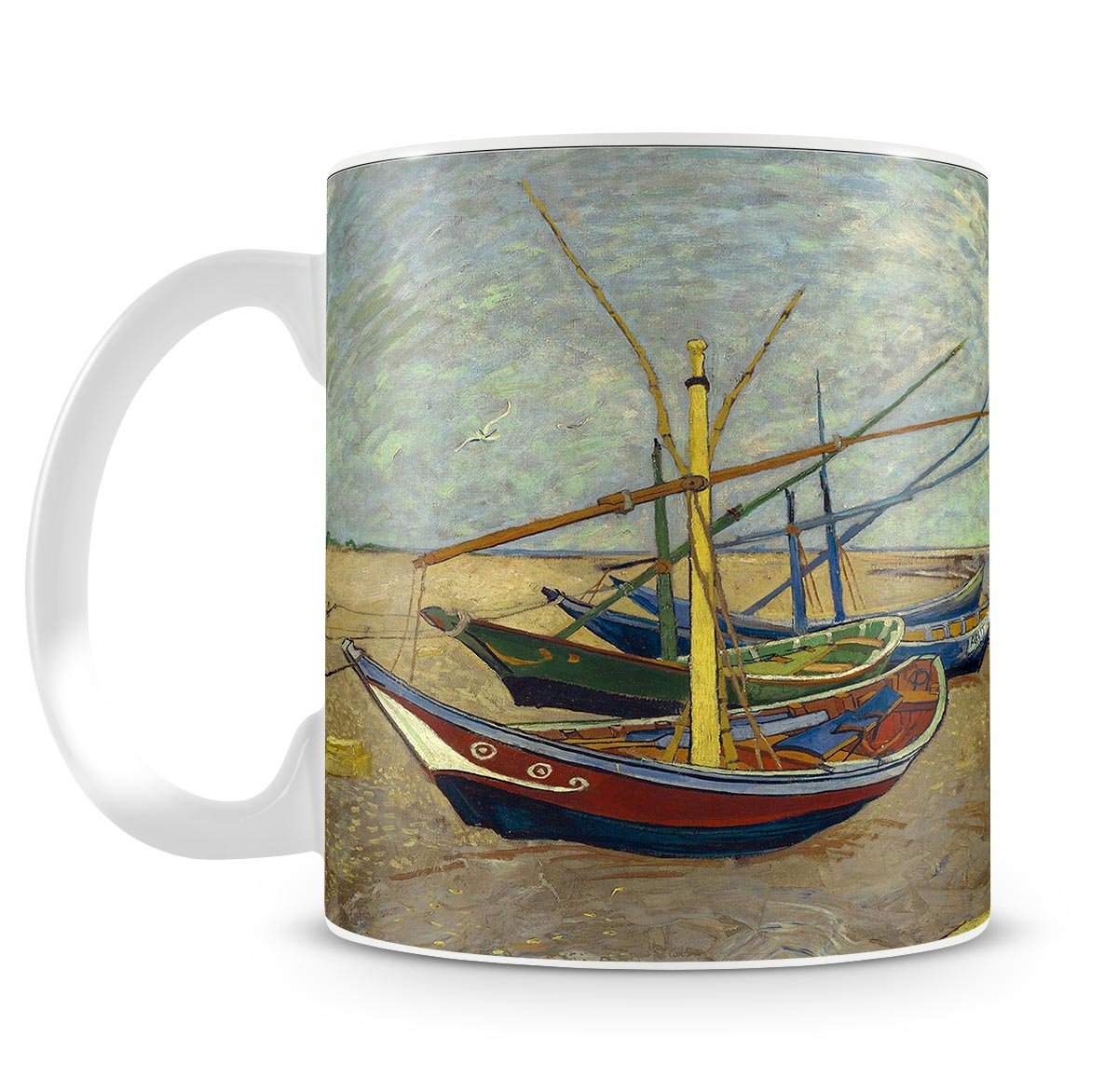 Fishing boats at Sainte Marie Mug - Canvas Art Rocks - 4