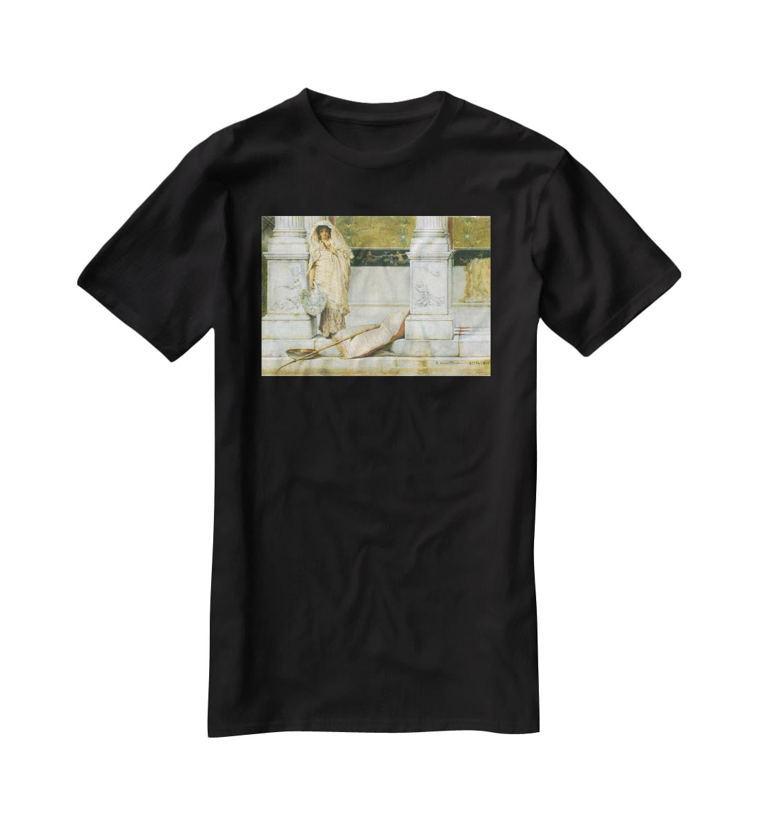 Fishing by Alma Tadema T-Shirt - Canvas Art Rocks - 1