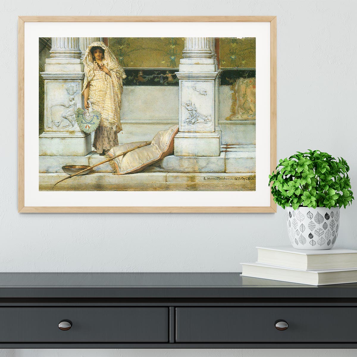 Fishing by Alma Tadema Framed Print - Canvas Art Rocks - 3