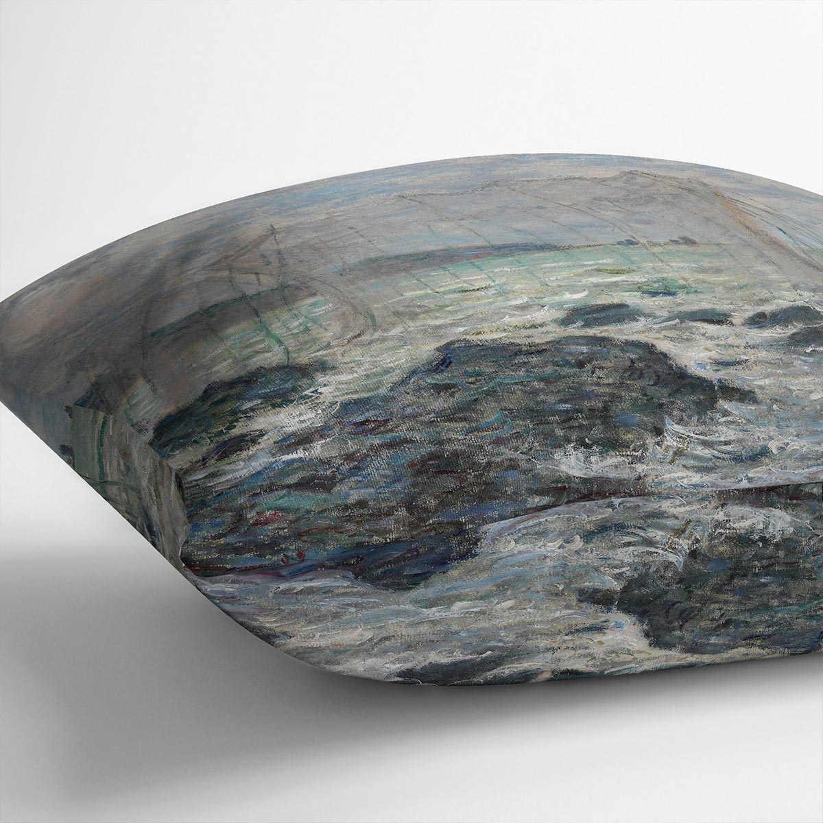 Fishing nets at Pourville by Monet Cushion