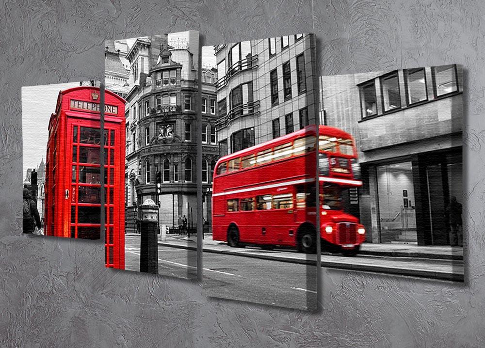 Fleet street London 4 Split Panel Canvas - Canvas Art Rocks - 2