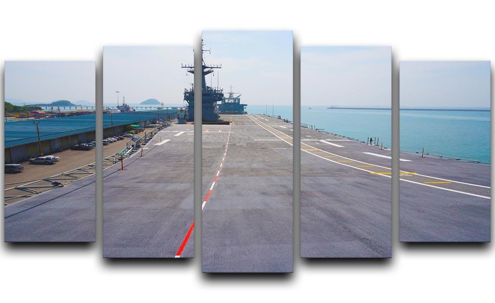 Flight deck of an aircraft carrier 5 Split Panel Canvas - Canvas Art Rocks - 1
