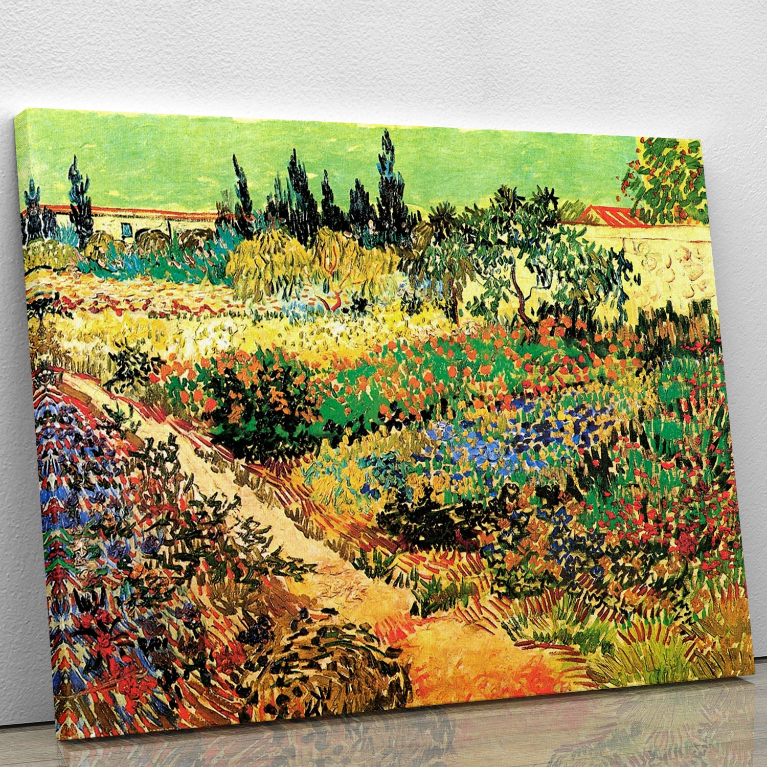 Flowering Garden with Path by Van Gogh Canvas Print or Poster - Canvas Art Rocks - 1