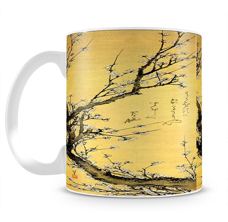 Flowering plum by Hokusai Mug - Canvas Art Rocks - 2