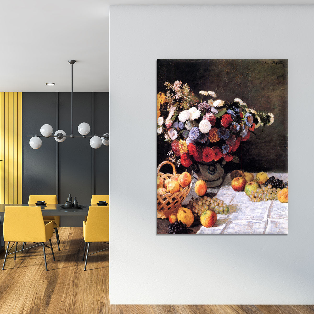 Flowers and Fruits by Monet Canvas Print or Poster - Canvas Art Rocks - 4