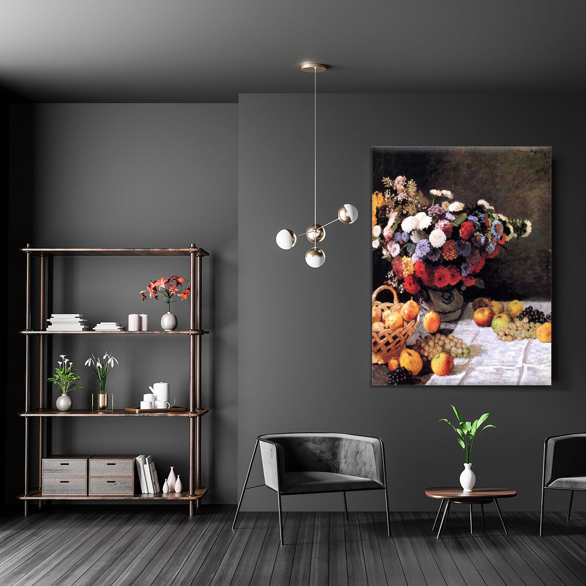 Flowers and Fruits by Monet Canvas Print or Poster - Canvas Art Rocks - 5