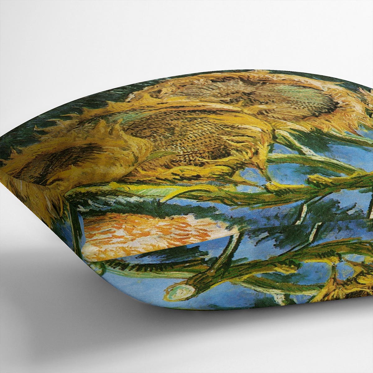 Four Cut Sunflowers by Van Gogh Cushion