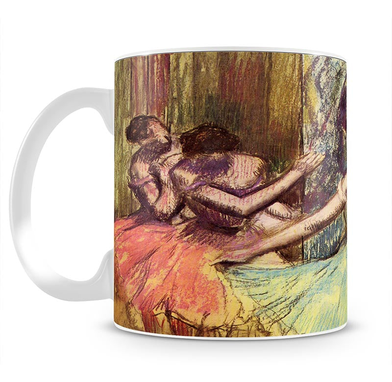 Four dancers behind the scenes 2 by Degas Mug - Canvas Art Rocks - 1