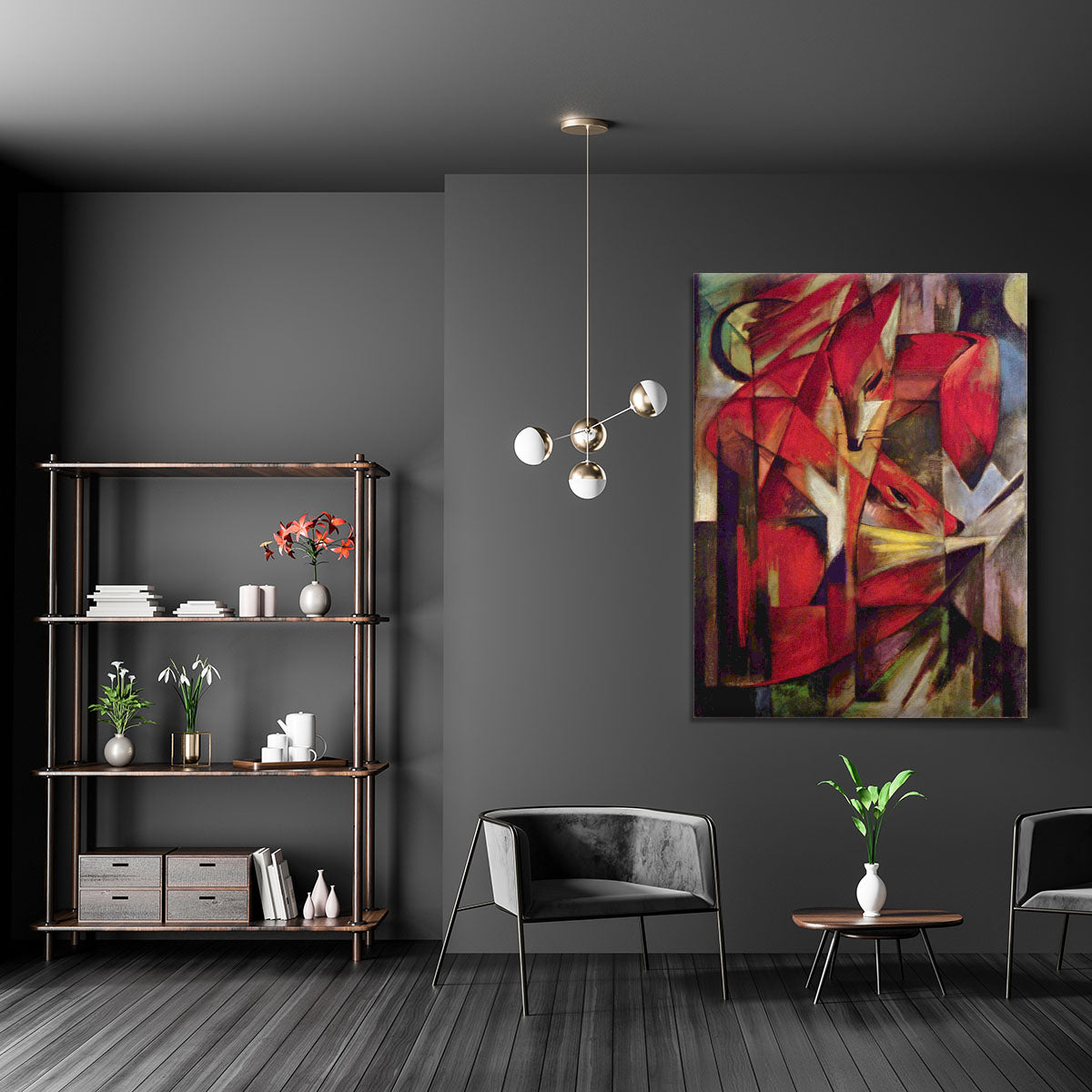 Foxes by Franz Marc Canvas Print or Poster - Canvas Art Rocks - 5