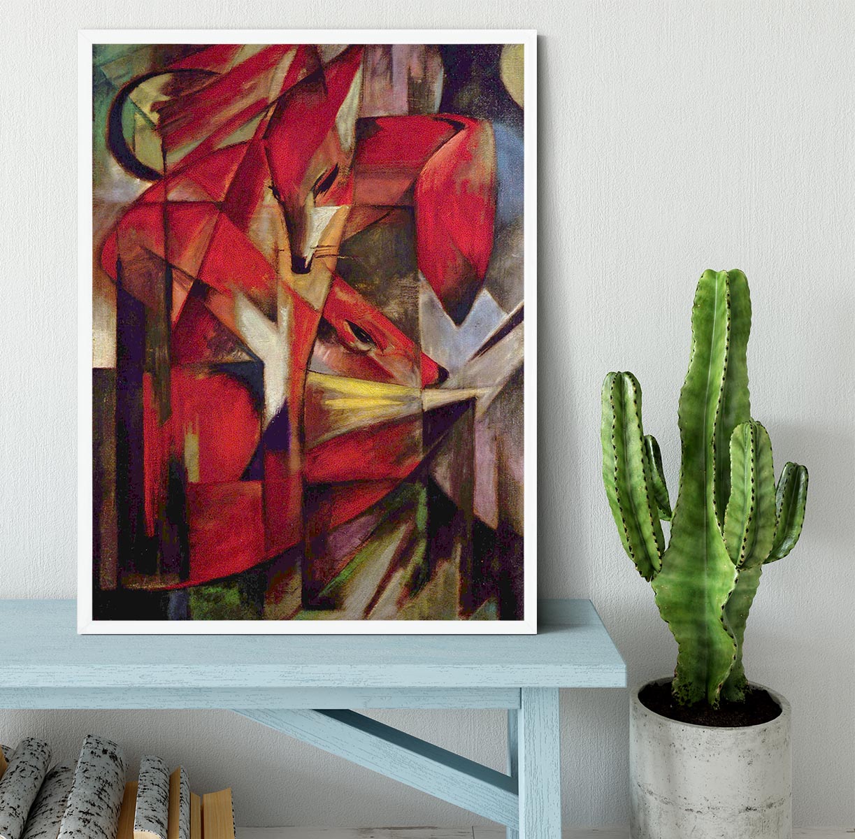 Foxes by Franz Marc Framed Print - Canvas Art Rocks -6