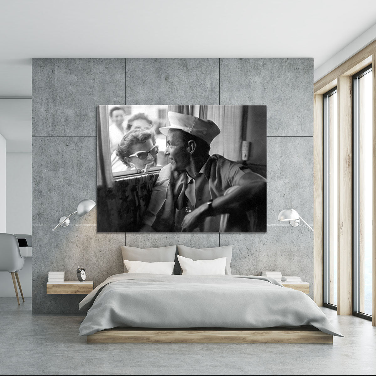 Frank Sinatra with a fan Canvas Print or Poster - Canvas Art Rocks - 5