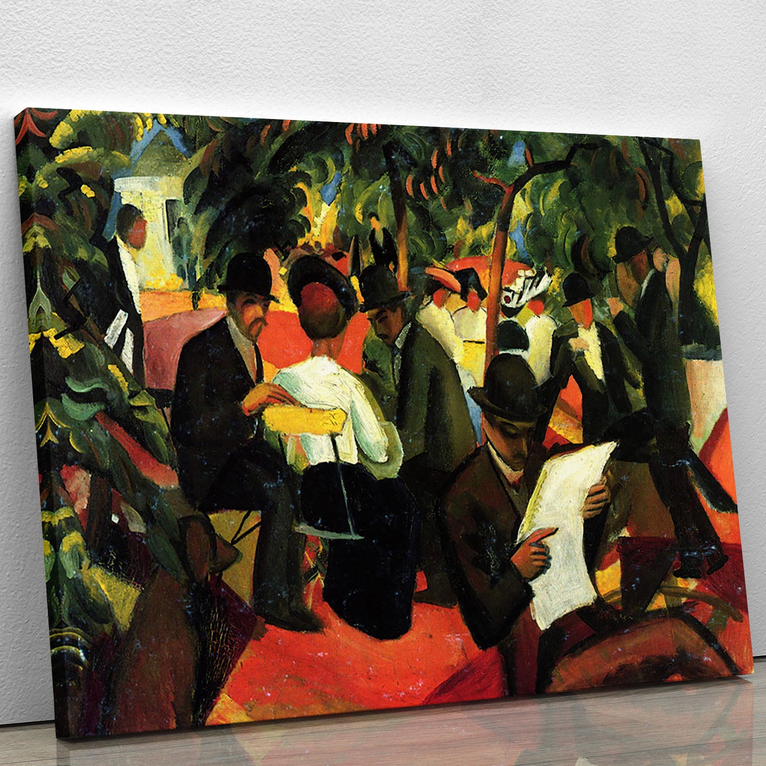 Garden Restaurant by Macke Canvas Print or Poster - Canvas Art Rocks - 1