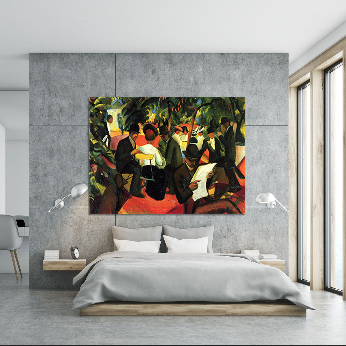 Garden Restaurant by Macke Canvas Print or Poster - Canvas Art Rocks - 5