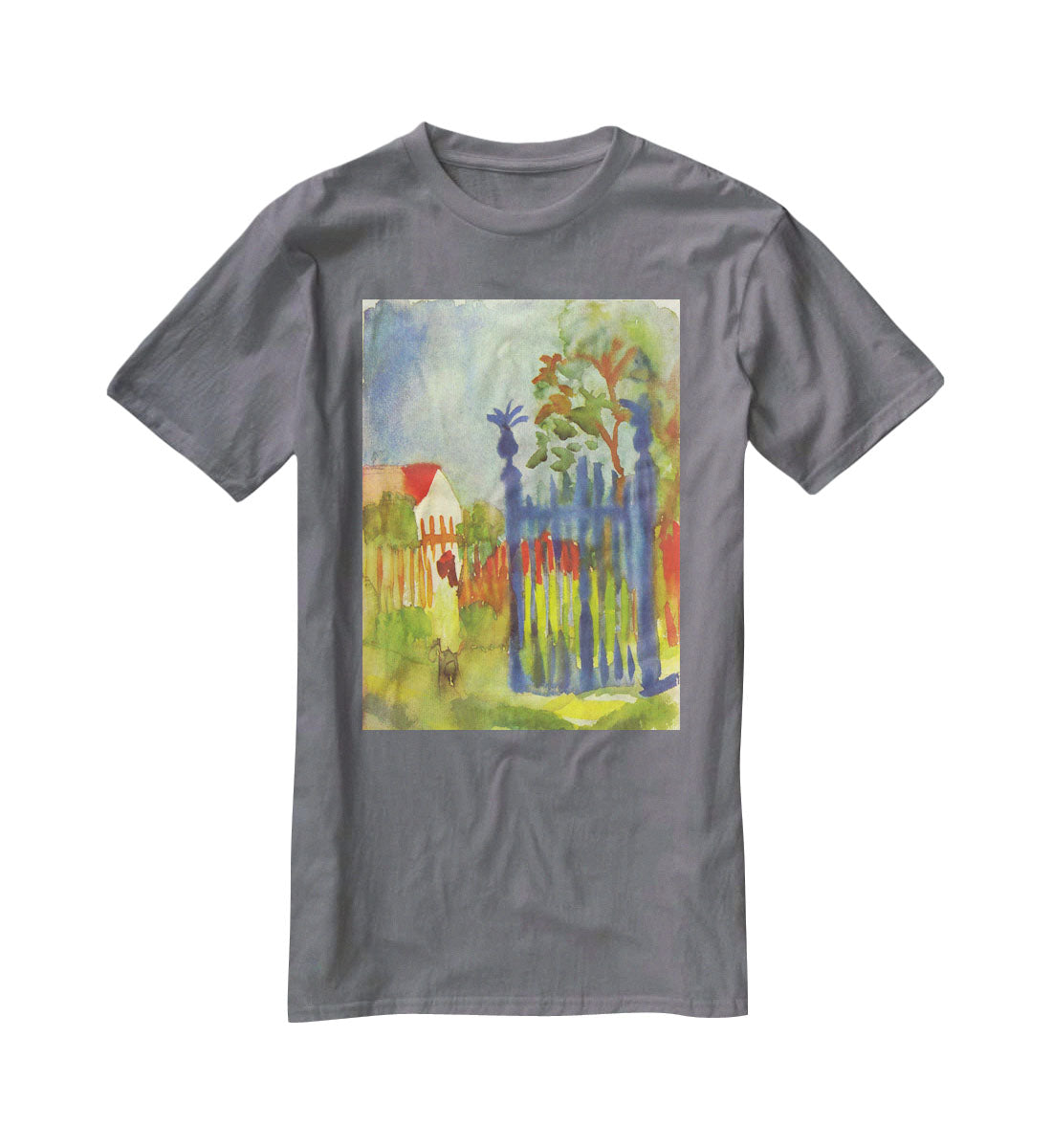 Garden gate by Macke T-Shirt - Canvas Art Rocks - 3