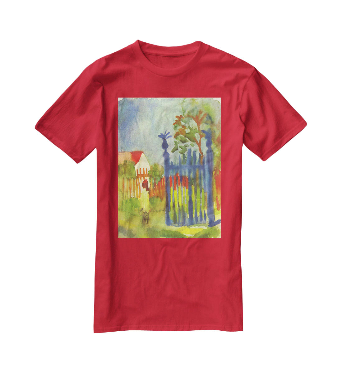 Garden gate by Macke T-Shirt - Canvas Art Rocks - 4