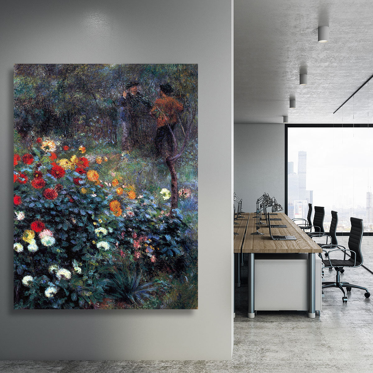 Garden in the street Cortot Montmartre by Renoir Canvas Print or Poster - Canvas Art Rocks - 3