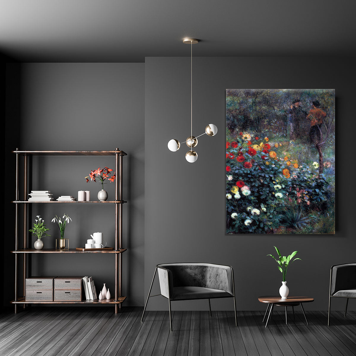 Garden in the street Cortot Montmartre by Renoir Canvas Print or Poster - Canvas Art Rocks - 5