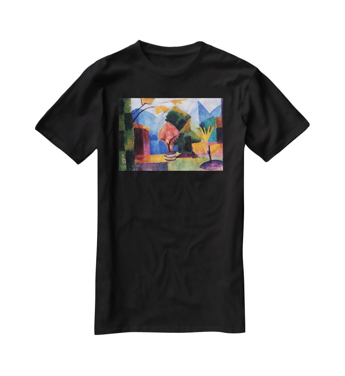 Garden on the lake of Thun by Macke T-Shirt - Canvas Art Rocks - 1