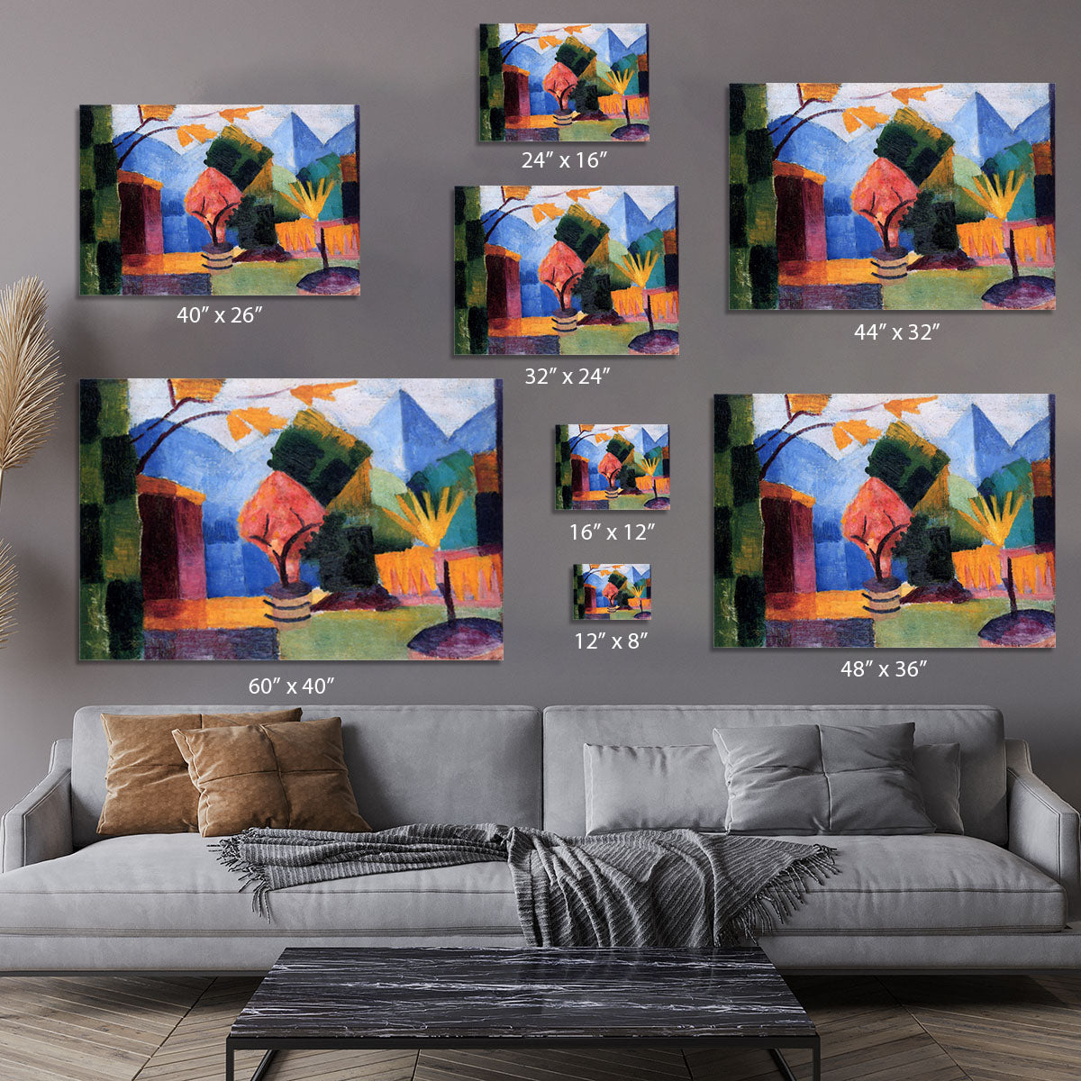 Garden on the lake of Thun by Macke Canvas Print or Poster - Canvas Art Rocks - 7