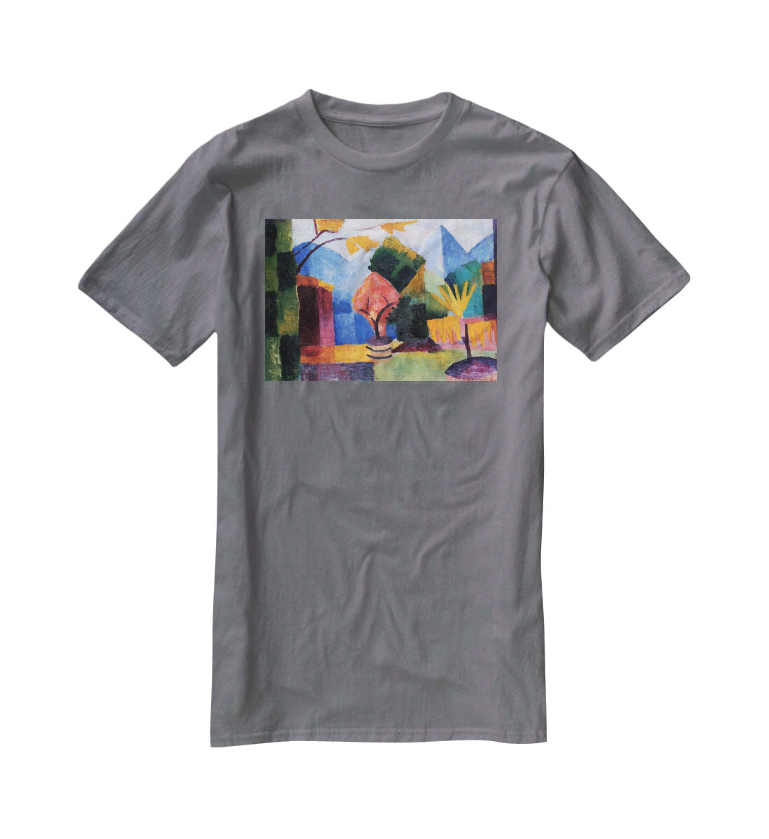 Garden on the lake of Thun by Macke T-Shirt - Canvas Art Rocks - 3
