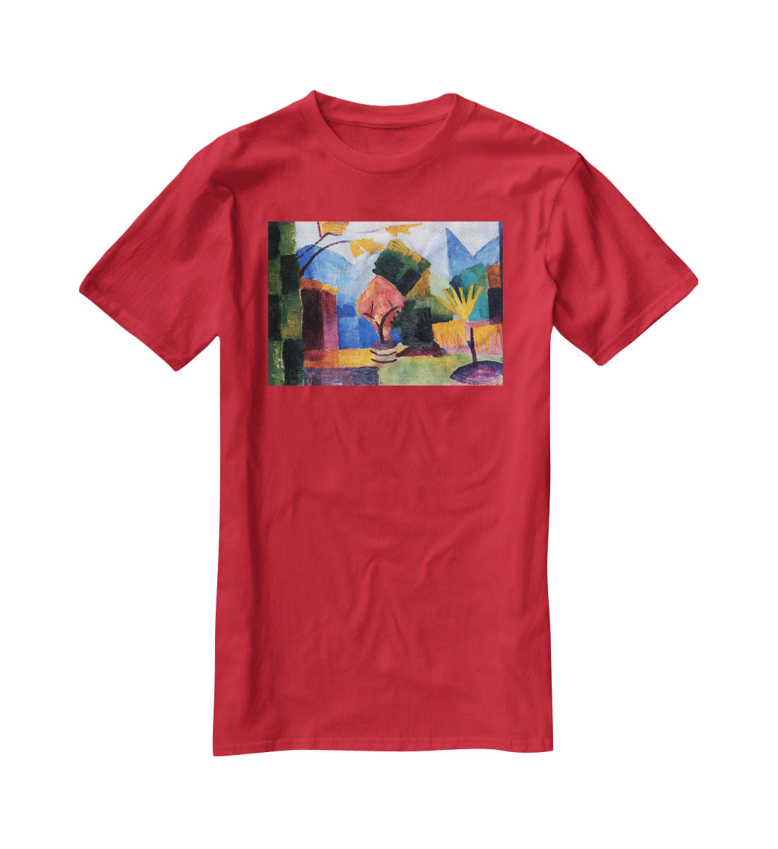 Garden on the lake of Thun by Macke T-Shirt - Canvas Art Rocks - 4