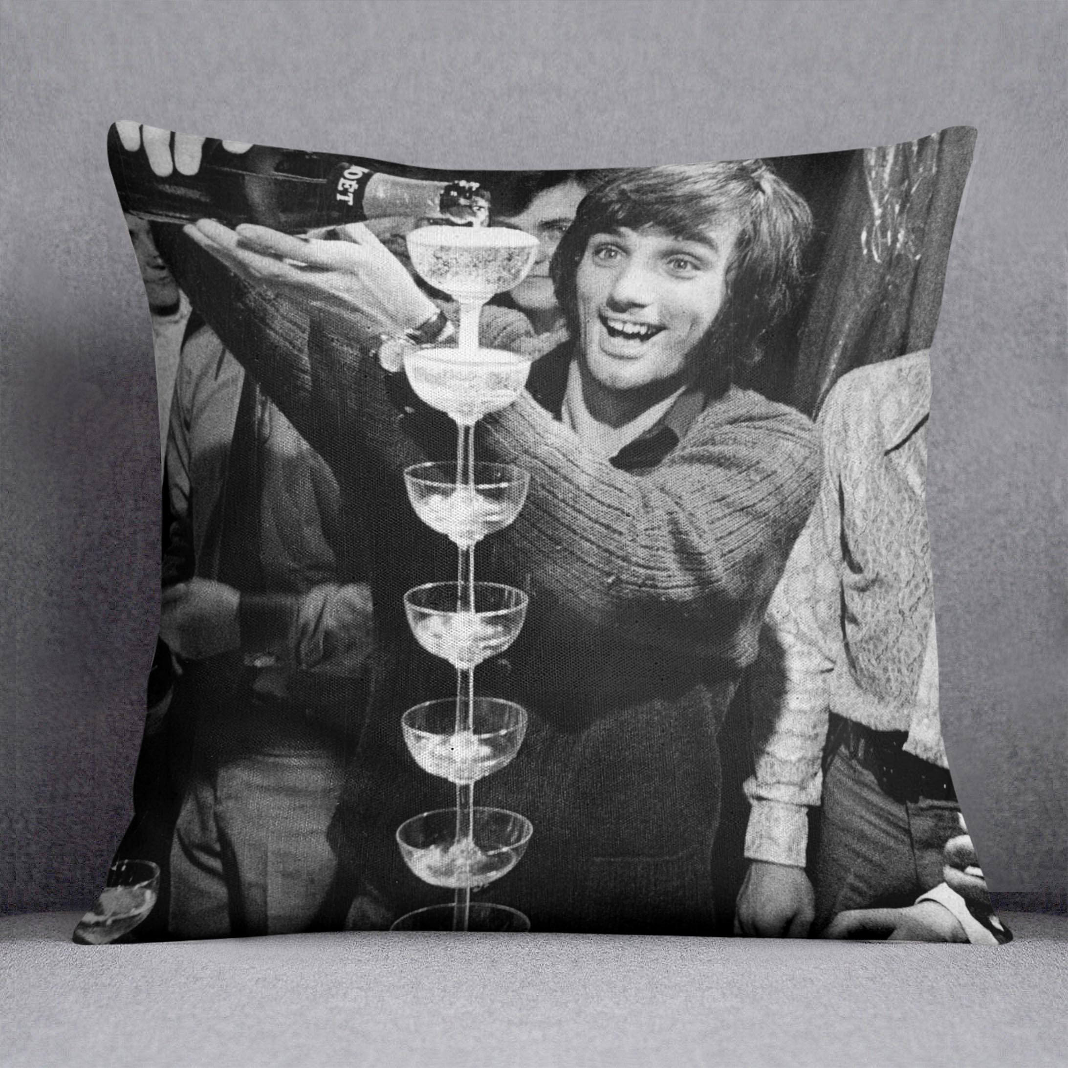 George Best pouring champagne Cushion