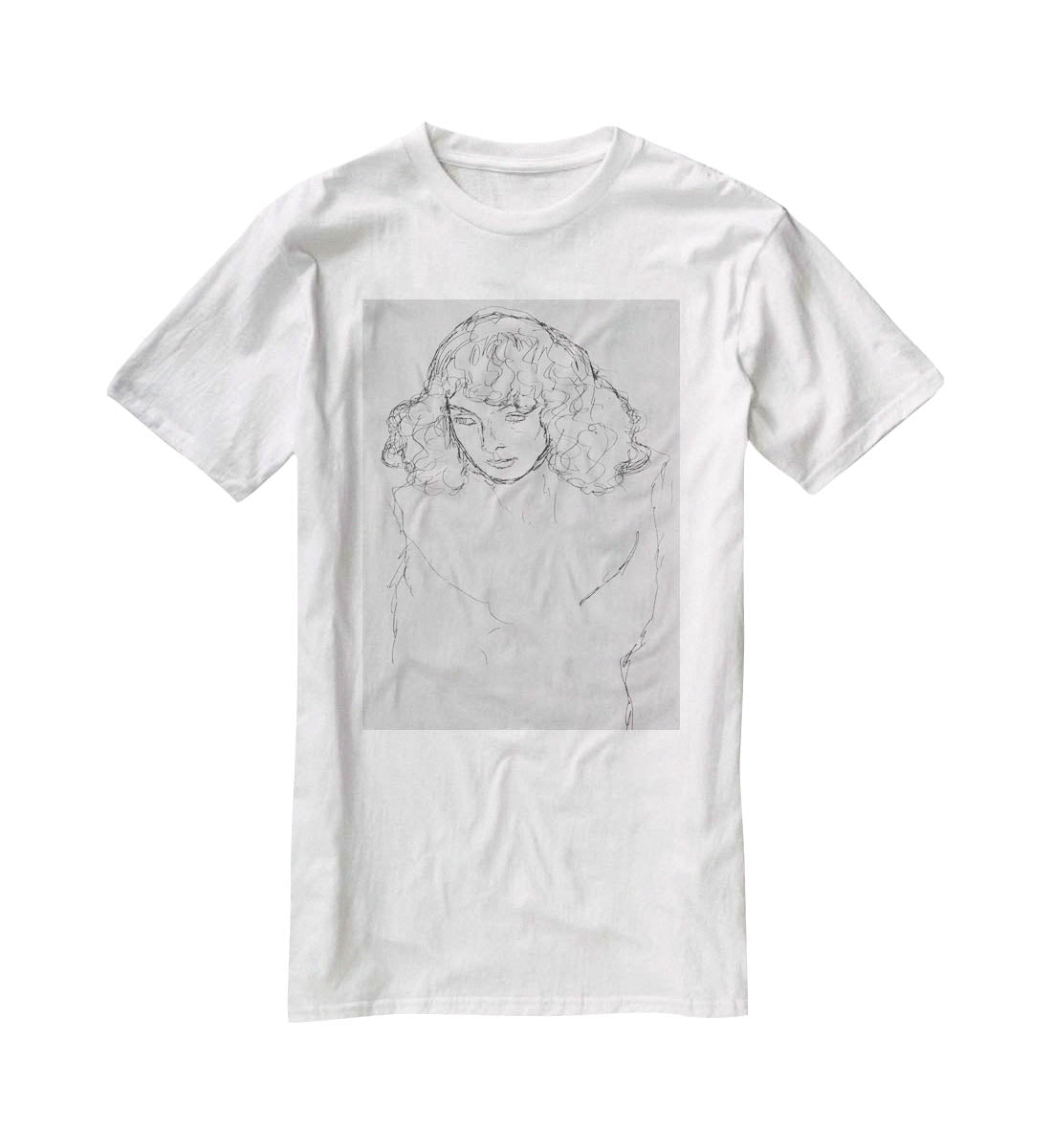 Girls head by Klimt T-Shirt - Canvas Art Rocks - 5