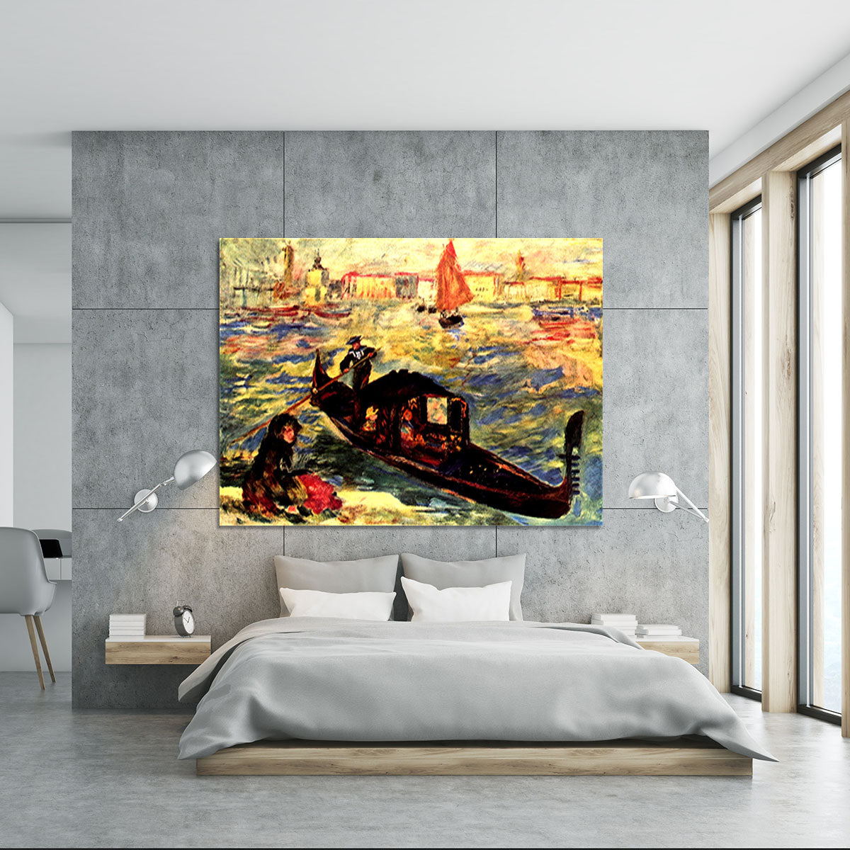 Gondola on the Canale Grande by Renoir Canvas Print or Poster - Canvas Art Rocks - 5