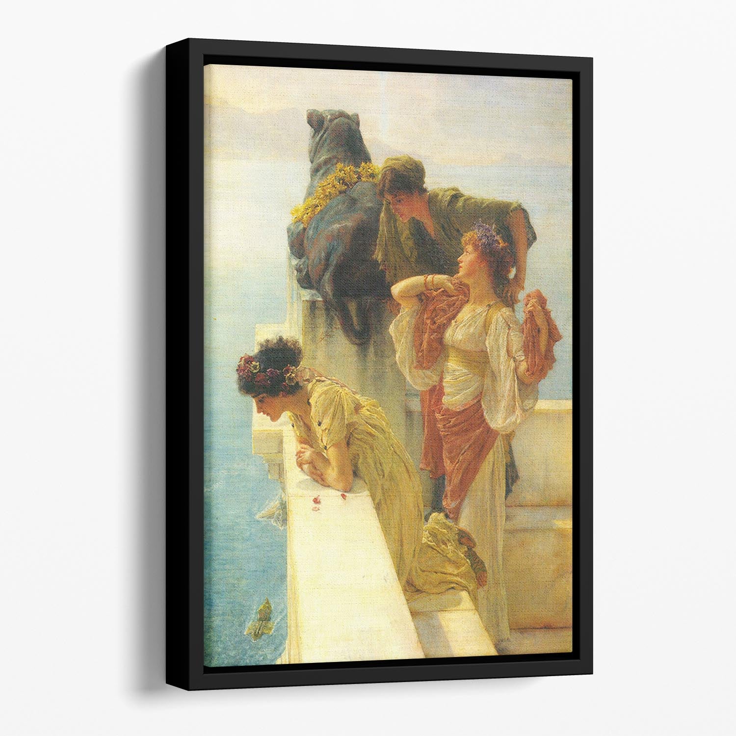 Good vantage point by Alma Tadema Floating Framed Canvas - Canvas Art Rocks - 1