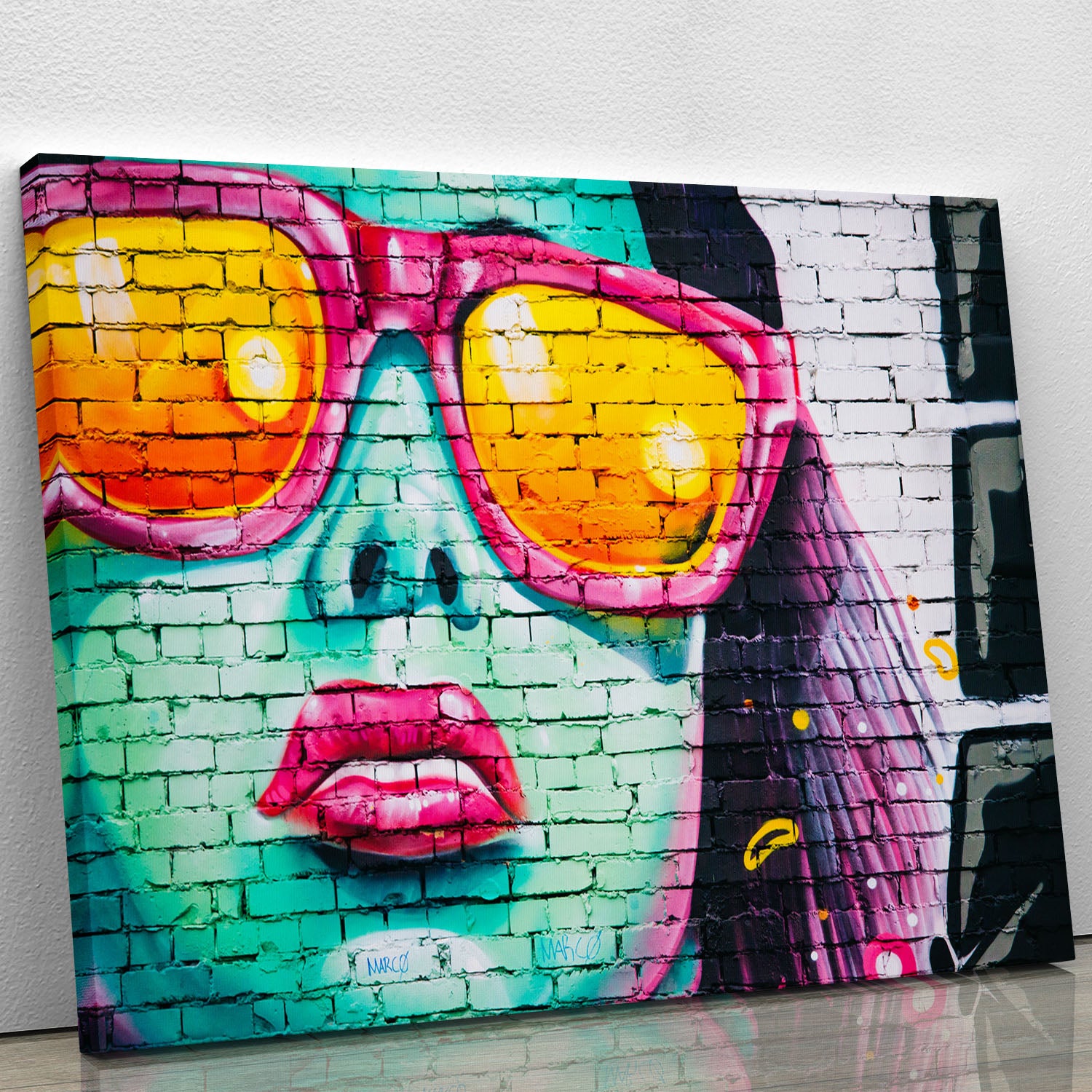 Graffiti Glasses Canvas Print or Poster - Canvas Art Rocks - 1