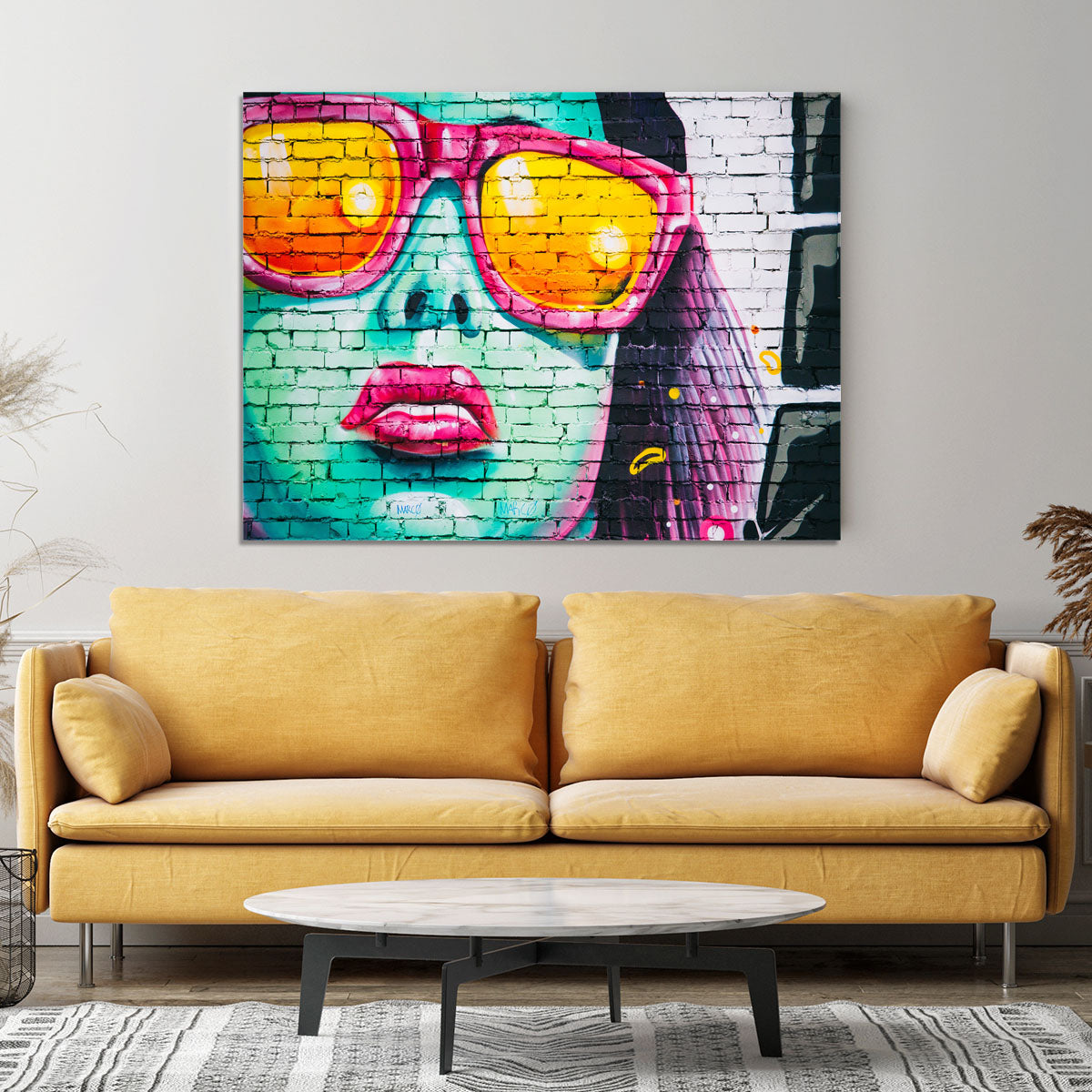Graffiti Glasses Canvas Print or Poster - Canvas Art Rocks - 4