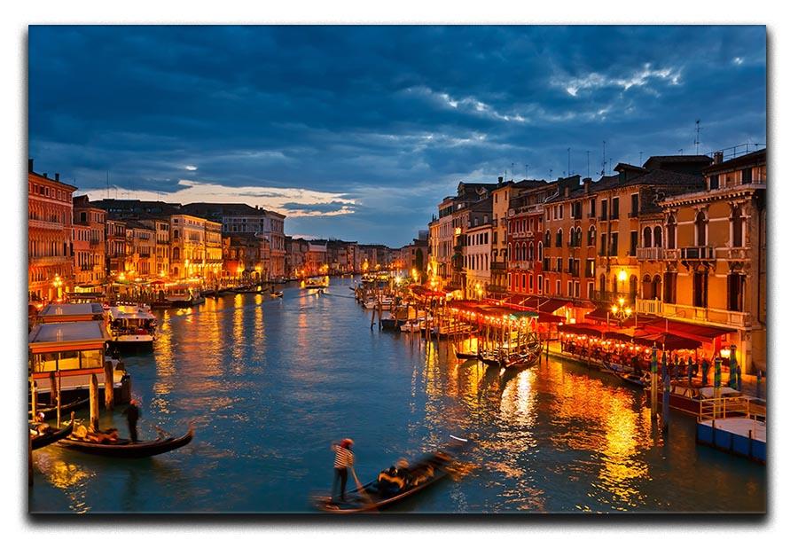 Grand Canal Venice at night Canvas Print or Poster - Canvas Art Rocks - 1