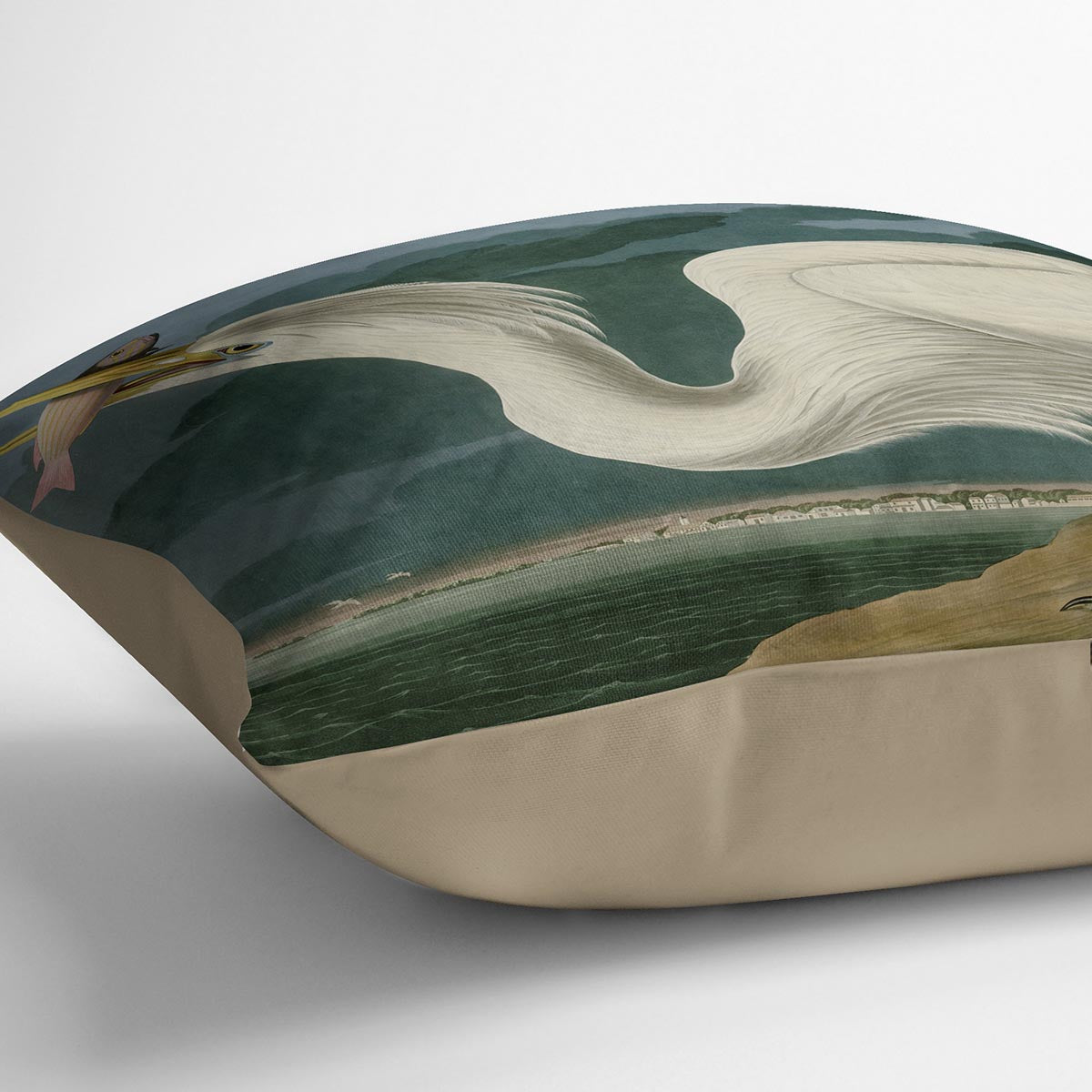 Great White Heron by Audubon Cushion