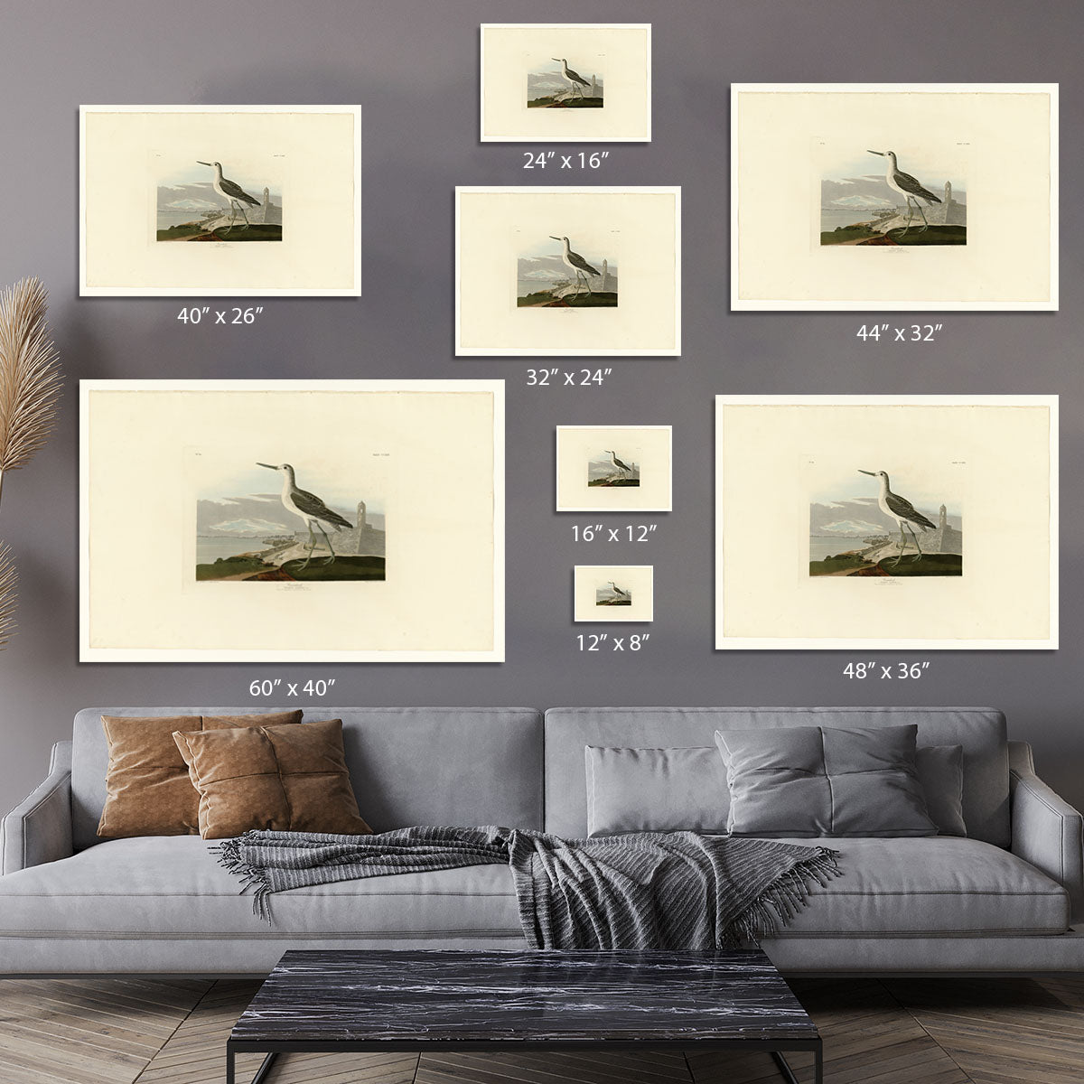 Greenshank by Audubon Canvas Print or Poster - Canvas Art Rocks - 7