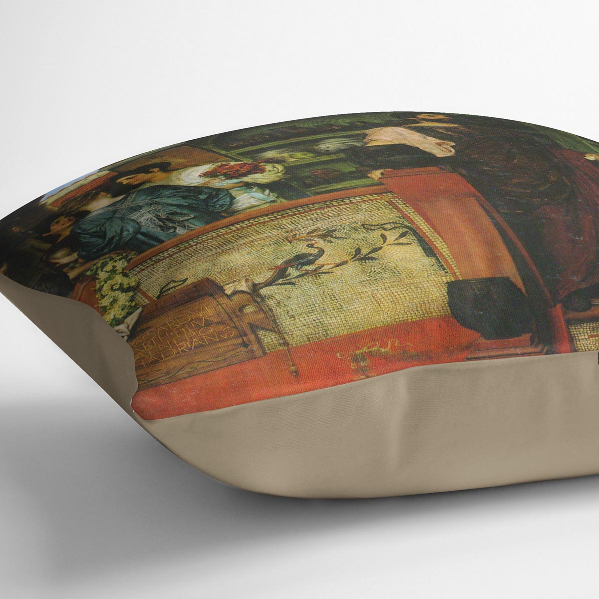 Hadrian visiting a Roman British pottery by Alma Tadema Cushion - Canvas Art Rocks - 2