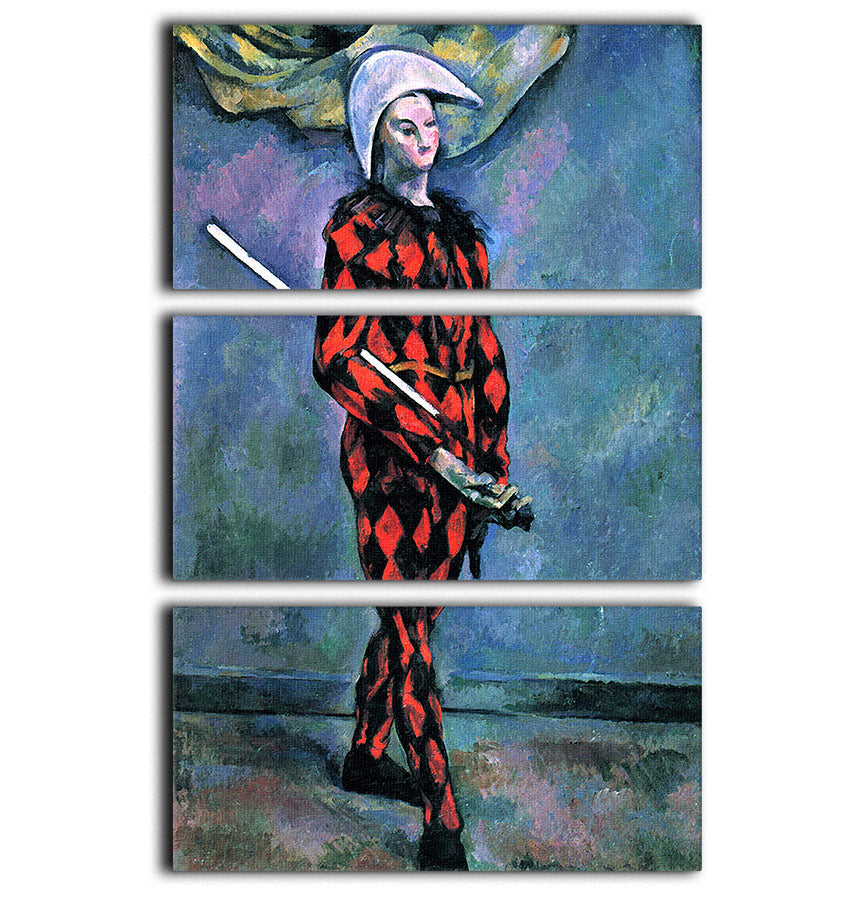 Harlequin by Cezanne 3 Split Panel Canvas Print - Canvas Art Rocks - 1