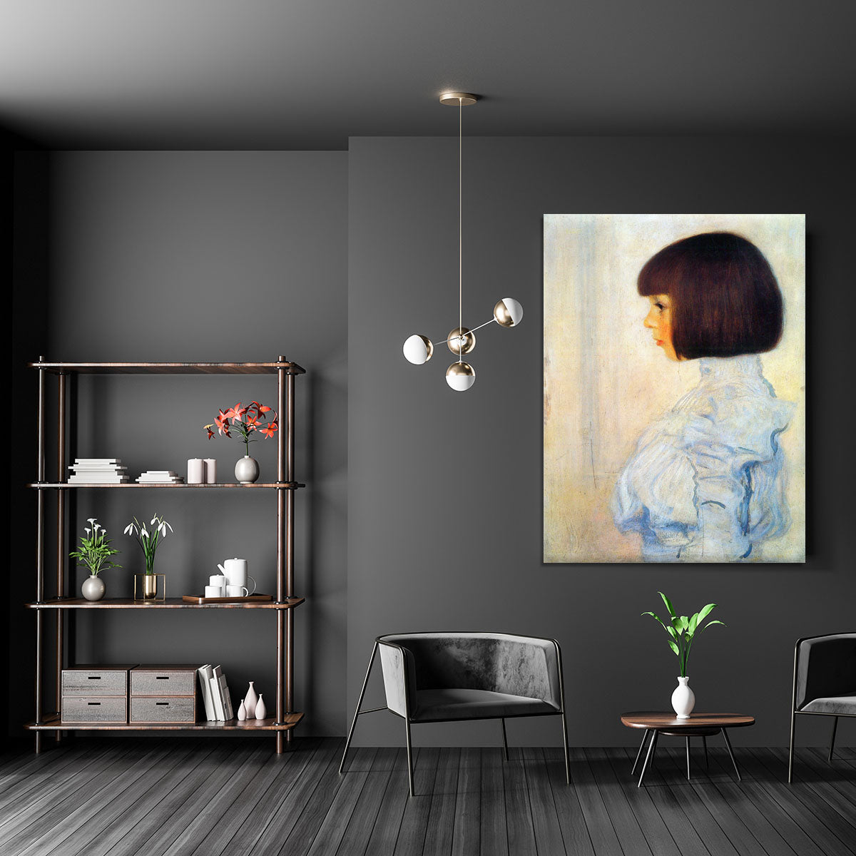 Helene Klimt portrait by Klimt Canvas Print or Poster - Canvas Art Rocks - 5