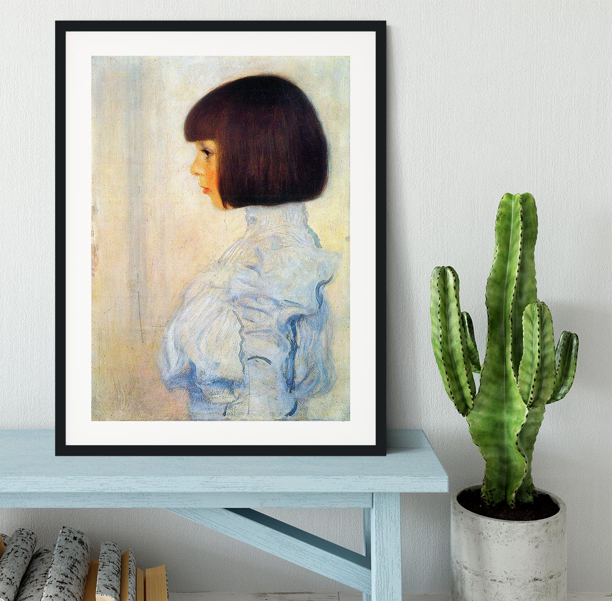 Helene Klimt portrait by Klimt Framed Print - Canvas Art Rocks - 1