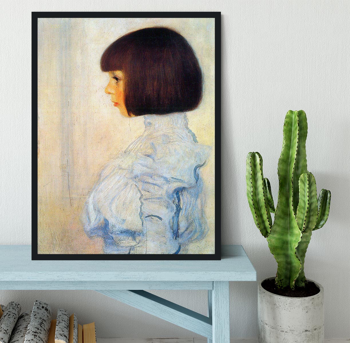 Helene Klimt portrait by Klimt Framed Print - Canvas Art Rocks - 2