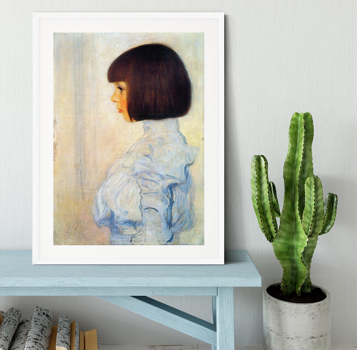 Helene Klimt portrait by Klimt Framed Print - Canvas Art Rocks - 5