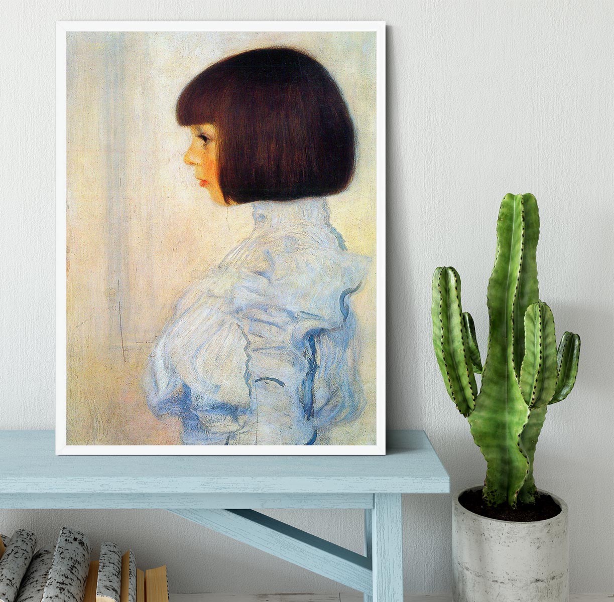Helene Klimt portrait by Klimt Framed Print - Canvas Art Rocks -6